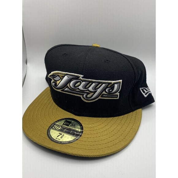 NWT New Era Toronto Blue Jays Snapback Baseball Hat Cap Gold Black 7 3/8 - Picture 1 of 3